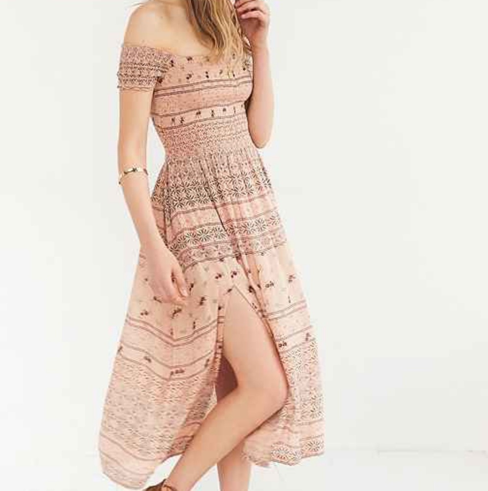 Kimchi Blue smocked midi dress